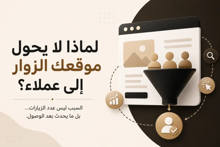 الترافيك وحده لا يكفي: لماذا لا يحول موقعك الزوار إلى عملاء؟