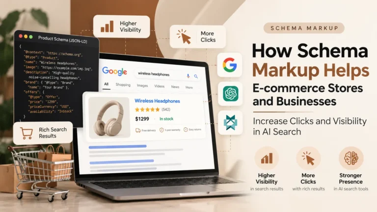 How Does Schema Markup Help E-commerce Stores and Businesses Increase Clicks and Visibility in AI Search?