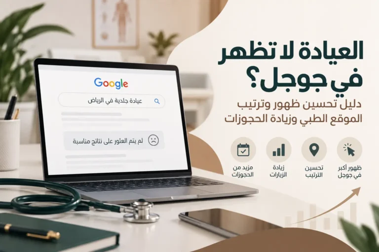 العيادة لا تظهر في جوجل؟ دليل تحسين ظهور وترتيب الموقع الطبي وزيادة الحجوزات